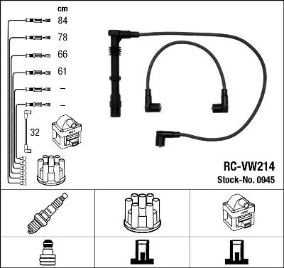 Ignition Cable Kit NGK 0945