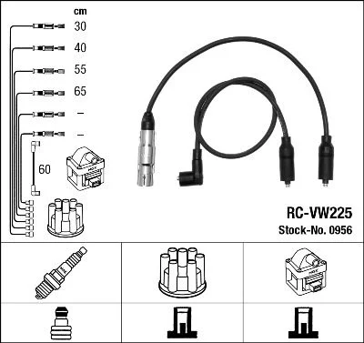 Conjunto de cabos de ignição NGK 0956