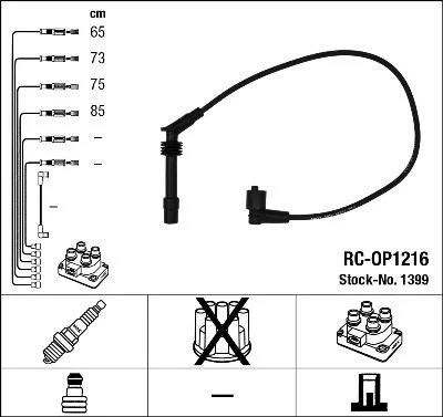Conjunto de cabos de ignição NGK 1399