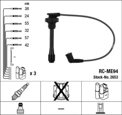 Conjunto de cabos de ignição NGK 2653