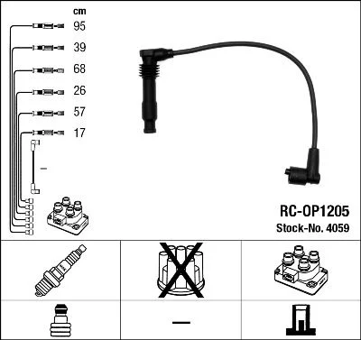 Conjunto de cabos de ignição NGK 4059