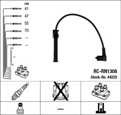 Conjunto de cabos de ignição NGK 44225