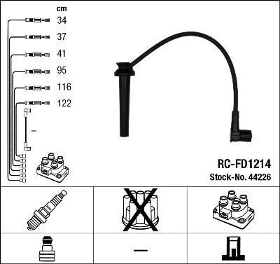 Ignition Cable Kit NGK 44226