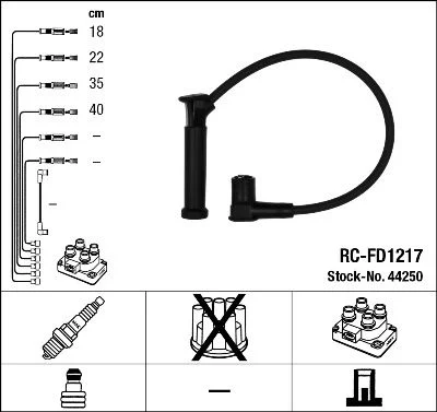 Ignition Cable Kit NGK 44250