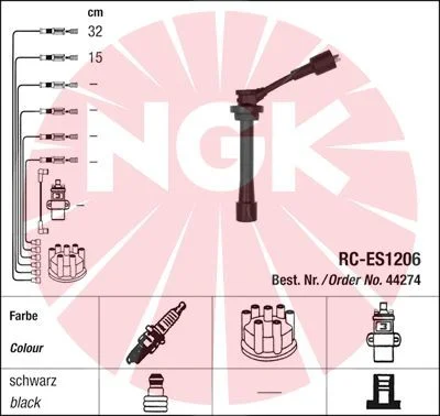 Conjunto de cabos de ignição NGK 44274