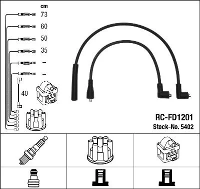 Ignition Cable Kit NGK 5402
