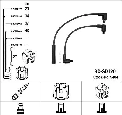 Conjunto de cabos de ignição NGK 5404