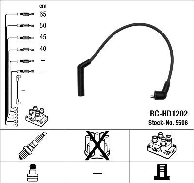 Conjunto de cabos de ignição NGK 5506