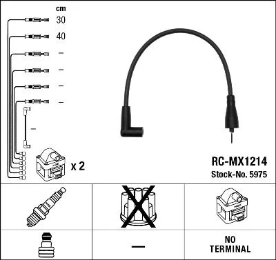 Conjunto de cabos de ignição NGK 5975