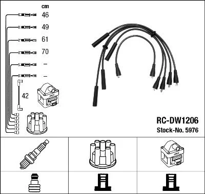 Ignition Cable Kit NGK 5976