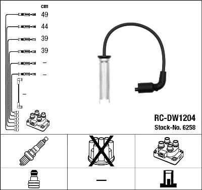 Ignition Cable Kit NGK 6258
