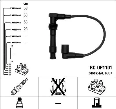 Ignition Cable Kit NGK 6307