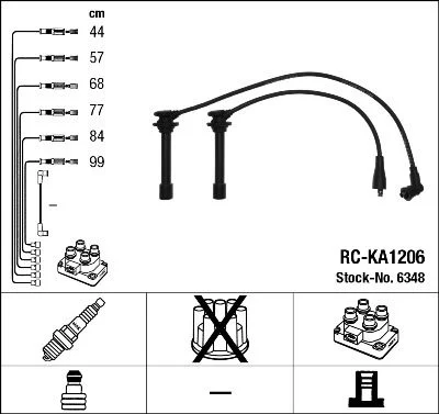 Ignition Cable Kit NGK 6348