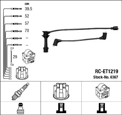Ignition Cable Kit NGK 6367