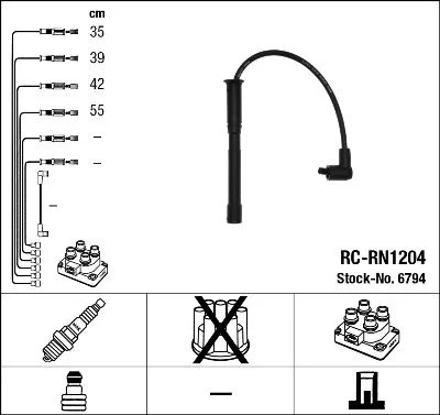 Conjunto de cabos de ignição NGK 6794