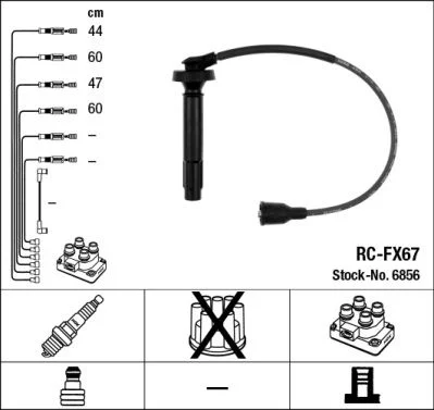 Conjunto de cabos de ignição NGK 6856