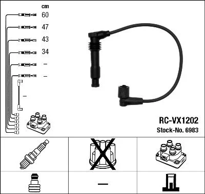 Conjunto de cabos de ignição NGK 6983