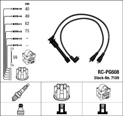 Conjunto de cabos de ignição NGK 7109