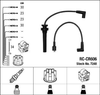 Conjunto de cabos de ignição NGK 7248