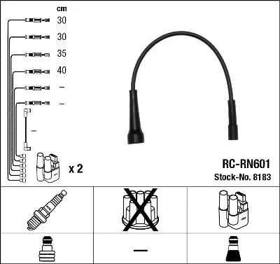 Conjunto de cabos de ignição NGK 8183