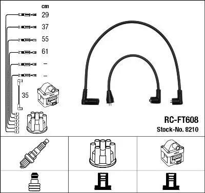 Conjunto de cabos de ignição NGK 8210