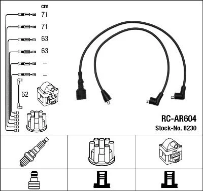Ignition Cable Kit NGK 8230