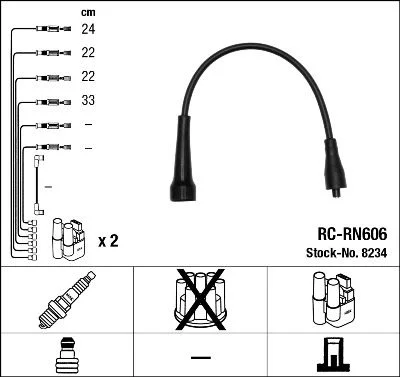 Ignition Cable Kit NGK 8234