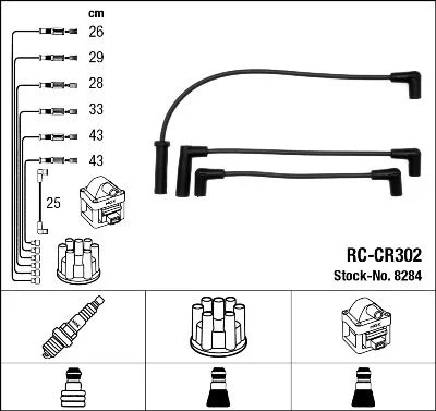 Conjunto de cabos de ignição NGK 8284