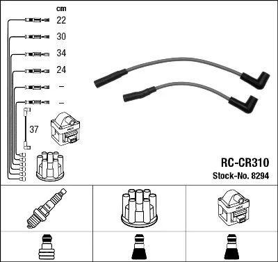 Conjunto de cabos de ignição NGK 8294