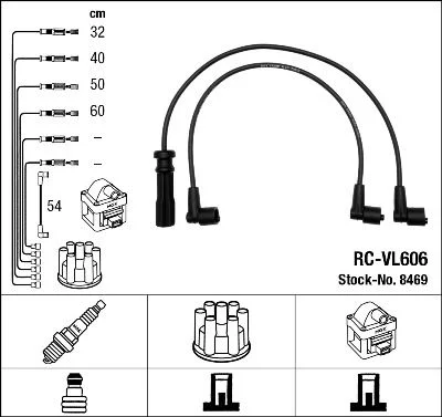 Conjunto de cabos de ignição NGK 8469