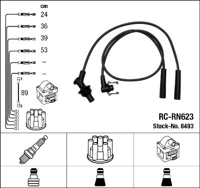 Conjunto de cabos de ignição NGK 8493