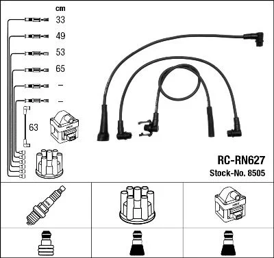 Conjunto de cabos de ignição NGK 8505