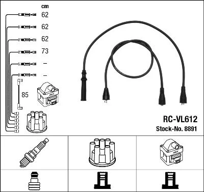 Ignition Cable Kit NGK 8891