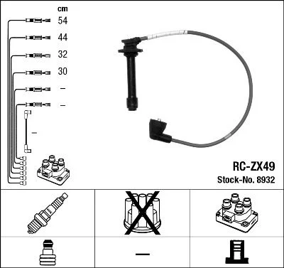 Ignition Cable Kit NGK 8932