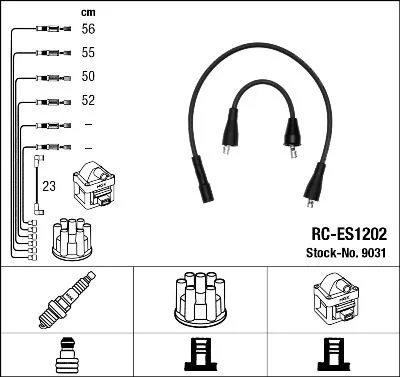 Conjunto de cabos de ignição NGK 9031