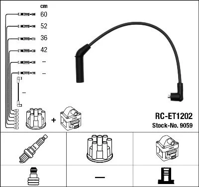 Conjunto de cabos de ignição NGK 9059