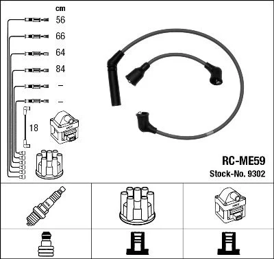 Ignition Cable Kit NGK 9302