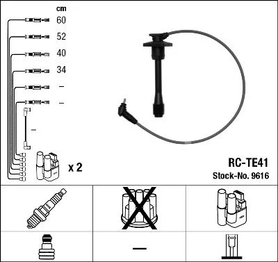 Conjunto de cabos de ignição NGK 9616