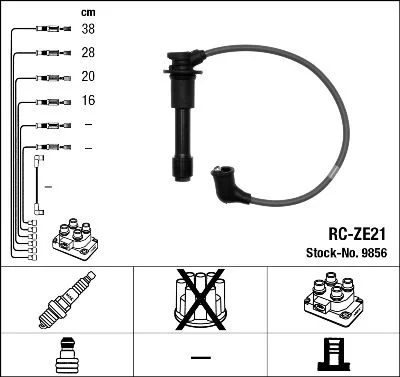 Conjunto de cabos de ignição NGK 9856