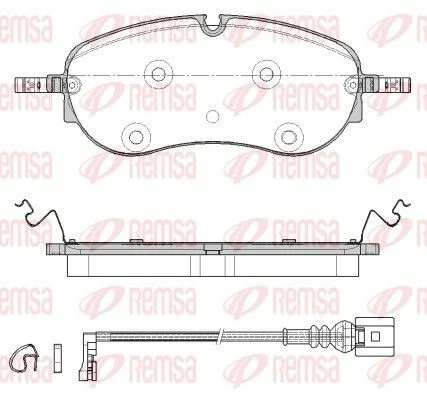 Brake Pad Set, disc brake REMSA 1962.01
