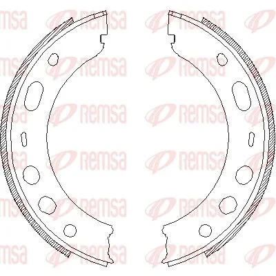 Brake Shoe, parking brake REMSA 4724.00
