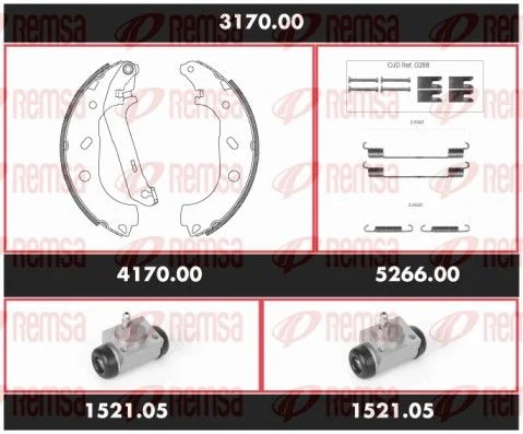 Brake Kit, drum brake REMSA SPK 3170.00