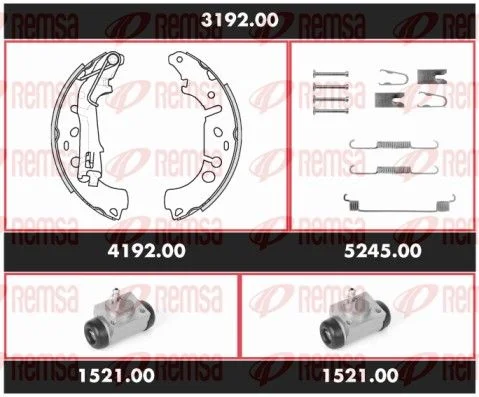 Brake Kit, drum brake REMSA SPK 3192.00