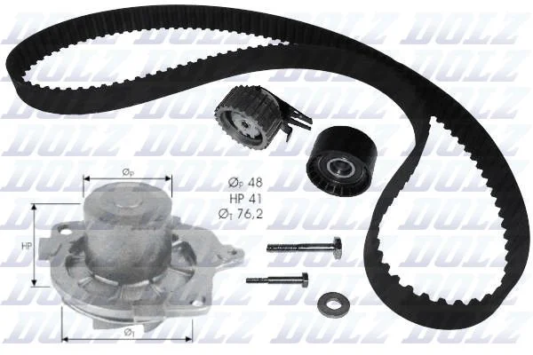 Bomba d'água e kit de correia dentada DOLZ KD032