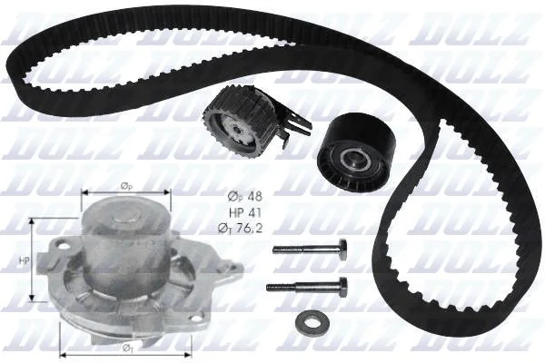Bomba d'água e kit de correia dentada DOLZ KD045