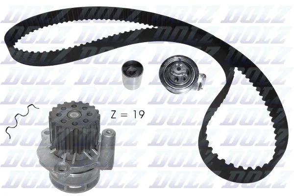 Bomba d'água e kit de correia dentada DOLZ KD105