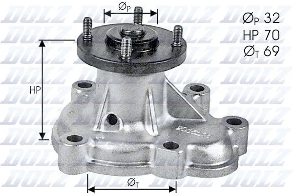 Water Pump, engine cooling DOLZ O131