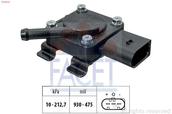 Sensor, exhaust pressure facet 10.3312