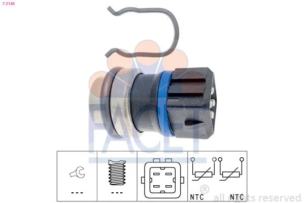 Sensor, coolant temperature facet 7.3146