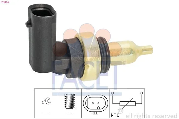 Sensor, coolant temperature FACET 7.3414